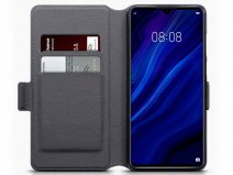 CaseBoutique Leather Case Grijs Leer - Huawei P30 hoesje