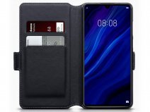 CaseBoutique Leather Case Zwart Leer - Huawei P30 hoesje