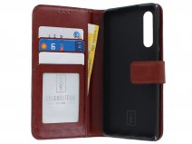 Bookcase Mapje Bruin - Huawei P30 hoesje