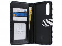 Bookcase Mapje Zebra Print - Huawei P30 hoesje