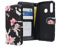 Book Case Mapje Bloemenprint - Huawei P30 Lite hoesje