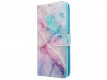Book Case Mapje Marmer Look - Huawei P30 Lite hoesje