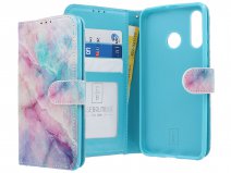Book Case Mapje Marmer Look - Huawei P30 Lite hoesje