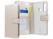 Book Case Mapje Goud - Huawei P Smart+ 2019 hoesje