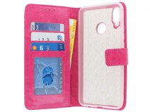 Bookcase Wallet Roze - Huawei P Smart+ hoesje