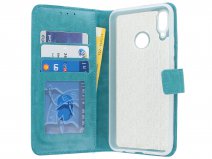 Bookcase Wallet Turquoise - Huawei P Smart+ hoesje