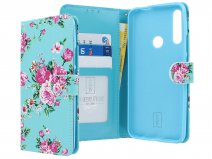 Book Case Mapje Bloemen Print - Huawei P Smart Z hoesje