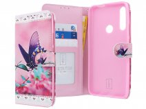 Book Case Mapje Vlinder Print - Huawei P Smart Z hoesje