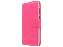 Bookcase Roze - Huawei Y6 2017 hoesje