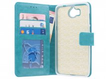 Bookcase Turquoise - Huawei Y6 2017 hoesje