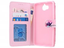 Butterfly Bookcase - Huawei Y6 2017 hoesje