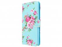 Flower Bookcase - Huawei Y6 2017 hoesje