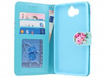 Flower Bookcase - Huawei Y6 2017 hoesje