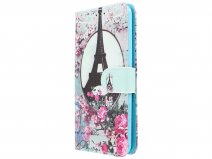 Retro Paris Bookcase - Huawei Y6 2017 hoesje