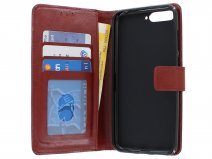 Bookcase Wallet Bruin - Huawei Y6 2018 hoesje