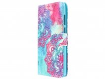 Mandala Bookcase Wallet - Huawei Y6 2018 hoesje