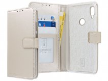 Book Case Mapje Goud - Huawei Y6 2019 hoesje