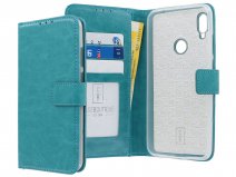 Book Case Mapje Turquoise - Huawei Y6 2019 hoesje