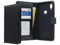 Book Case Mapje Zwart - Huawei Y6 2019 hoesje