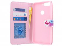 Vlinders Bookcase Wallet - Huawei Y7 2018 hoesje