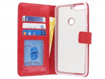 Bookcase Wallet Rood - Huawei Y7 2018 hoesje