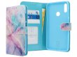 Book Case Mapje Pastel Marble - Huawei Y7 2019 hoesje