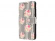 Striped Flower Bookcase - Huawei P9 Hoesje