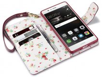 CaseBoutique Flower Bookcase - Huawei P9 Lite hoesje