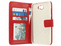 Bookcase Rood - Huawei Y5 II / Y6 II Compact hoesje