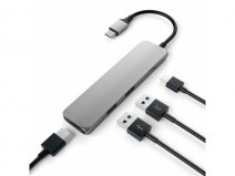 Satechi USB-C Slim Multi-Port Adapter 4K - Space Grey (HDMI & USB 3.0)