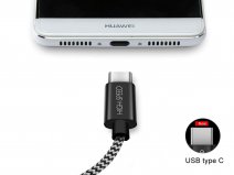 USB naar USB-C Kabel 100cm - Nylon Geweven