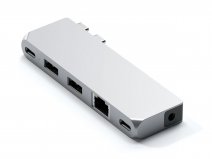 Satechi USB-C Pro Hub Mini voor MacBook Zilver - USB4, Ethernet & Meer