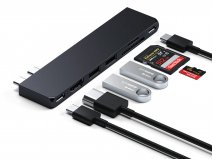 Satechi USB-C Pro Hub Slim voor MacBook Midnight - USB4, HDMI, Kaartlezer & Meer