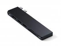 Satechi USB-C Pro Hub Slim voor MacBook Midnight - USB4, HDMI, Kaartlezer & Meer