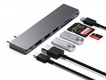 Satechi USB-C Pro Hub Slim voor MacBook Space Grey - USB4, HDMI, Kaartlezer & Meer