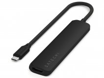 Satechi USB-C 6-in-1 Slim Multi-Port Adapter - Zwart