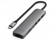 Satechi USB-C 7-in-1 Slim Multiport Adapter met Ethernet - Space Grey