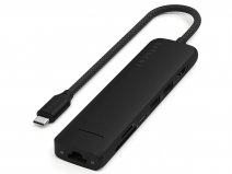 Satechi USB-C 7-in-1 Slim Multiport Adapter met Ethernet - Zwart