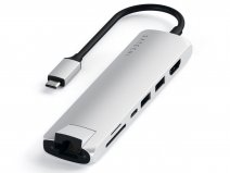 Satechi USB-C Slim Multi-Port Adapter Ethernet - Zilver