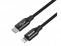 Baseus USB-C naar Lightning Kabel 200cm Zwart