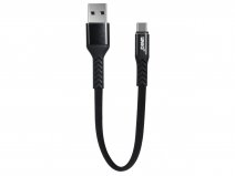 USB naar USB-C Kabel Kort 20cm - Nylon Geweven