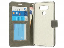 Deluxe Bookcase Flipcase - LG G6 hoesje (Grijs)