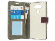 Deluxe Bookcase Flipcase - LG G6 hoesje (Aubergine)