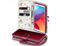 CaseBoutique Flower Bookcase Flipcase - LG G6 hoesje