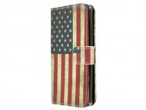 Vintage USA Flag Book Case - Microsoft Lumia 550 hoesje