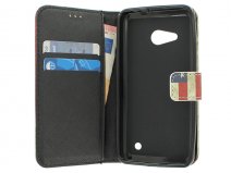 Vintage USA Flag Book Case - Microsoft Lumia 550 hoesje