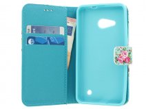 Flower Book Case - Microsoft Lumia 550 hoesje