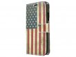 Vintage USA Flag Book Case Hoesje voor Microsoft Lumia 640