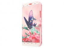 Butterfly Book Case Hoesje voor Microsoft Lumia 640