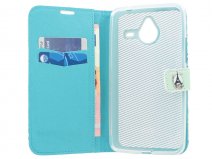 Retro Paris Book Case Hoesje voor Microsoft Lumia 640 XL